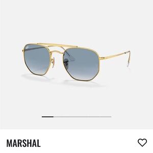 Ray-Ban Gold and Blue Sunglasses